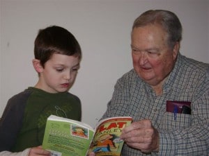 RSVP member Hank reads at Country Trails School in Elgin, IL